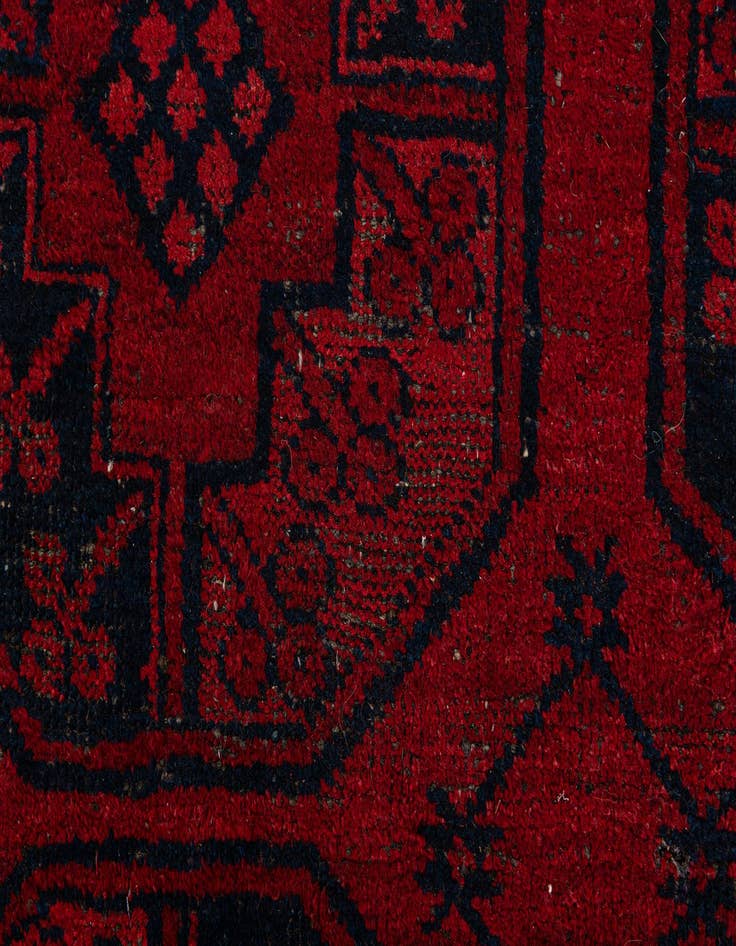 Detail image of  8' x 11' 3  Hand Knotted Afghan Akhche Wool Rug