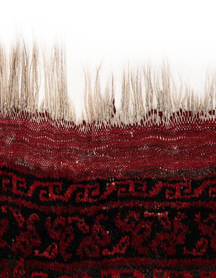 Detail image of  8' x 11' 3  Hand Knotted Afghan Akhche Wool Rug