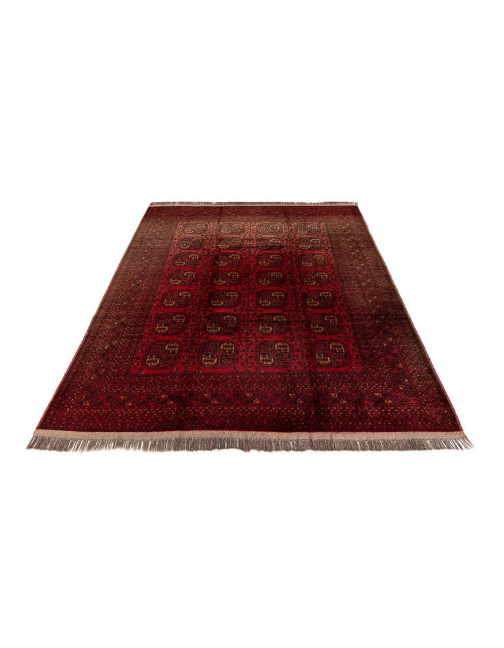 Detail image of  8' 4 x 11' 4  Hand Knotted Afghan Akhche Wool Rug