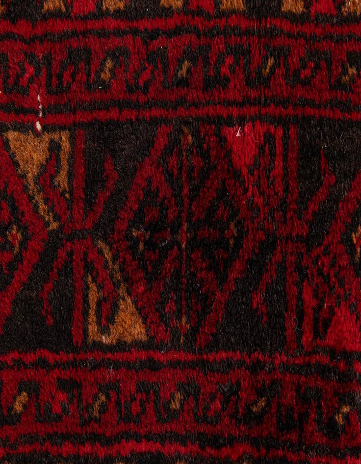 Detail image of  8' 4 x 11' 4  Hand Knotted Afghan Akhche Wool Rug