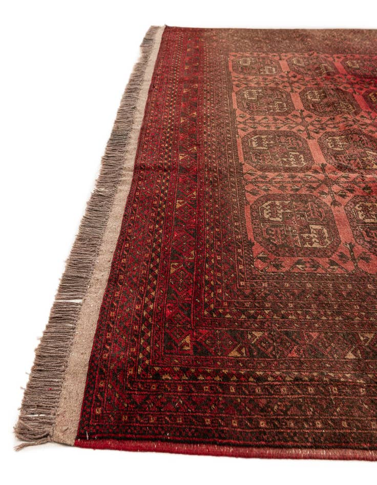 Detail image of  8' 4 x 11' 4  Hand Knotted Afghan Akhche Wool Rug