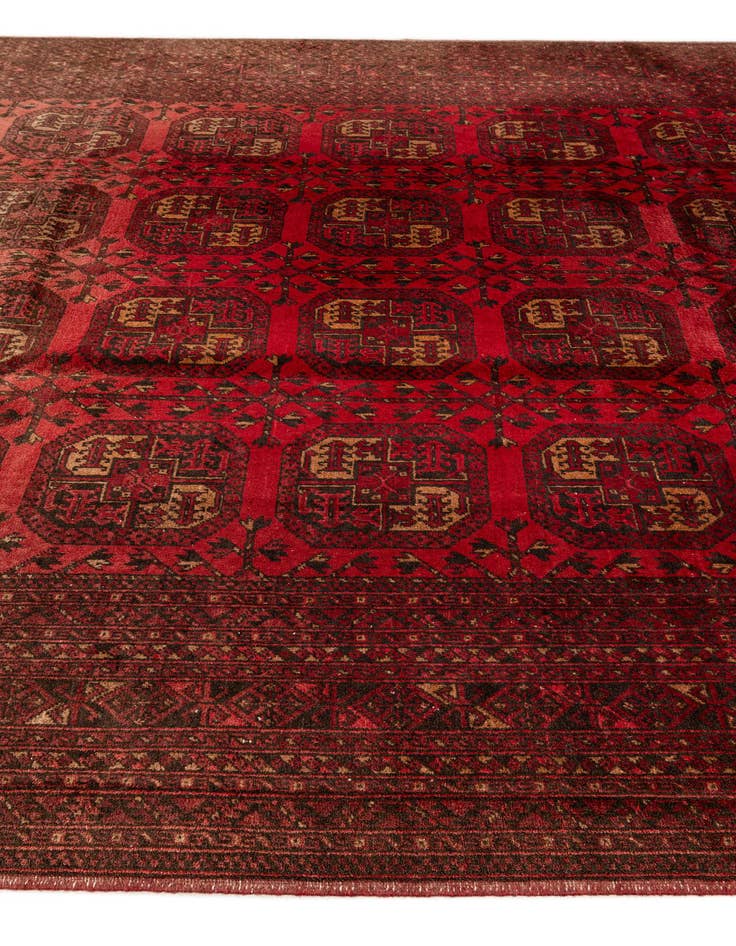 Detail image of  8' 4 x 11' 4  Hand Knotted Afghan Akhche Wool Rug