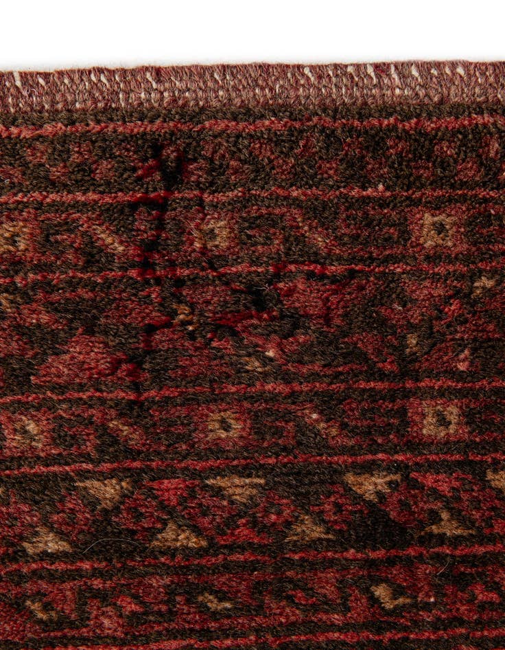 Detail image of  8' 4 x 11' 4  Hand Knotted Afghan Akhche Wool Rug