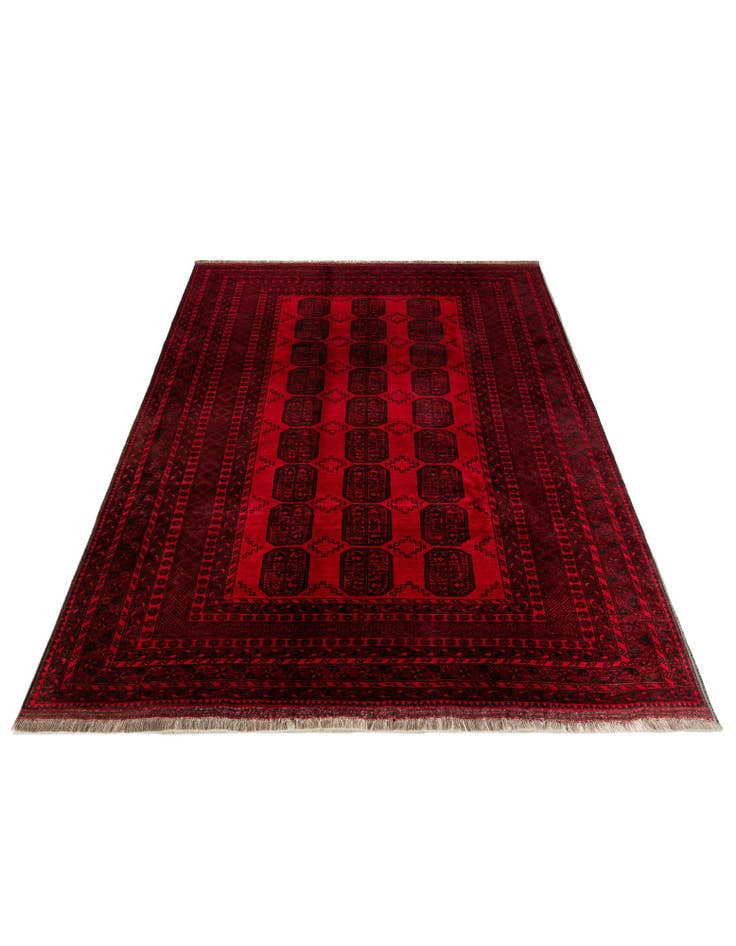 Detail image of  8' 5 x 11'  Hand Knotted Afghan Akhche Wool Rug