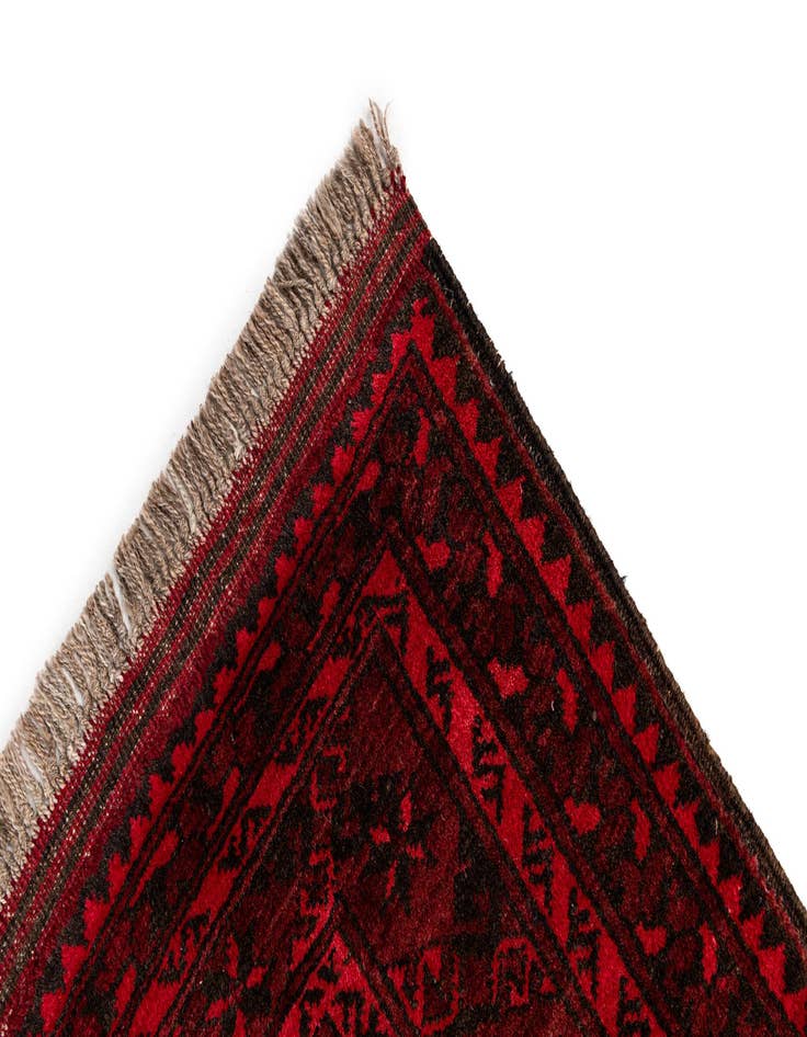 Detail image of  8' 5 x 11'  Hand Knotted Afghan Akhche Wool Rug