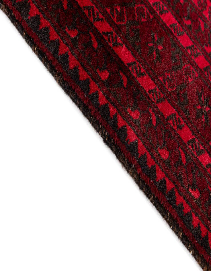 Detail image of  8' 5 x 11'  Hand Knotted Afghan Akhche Wool Rug