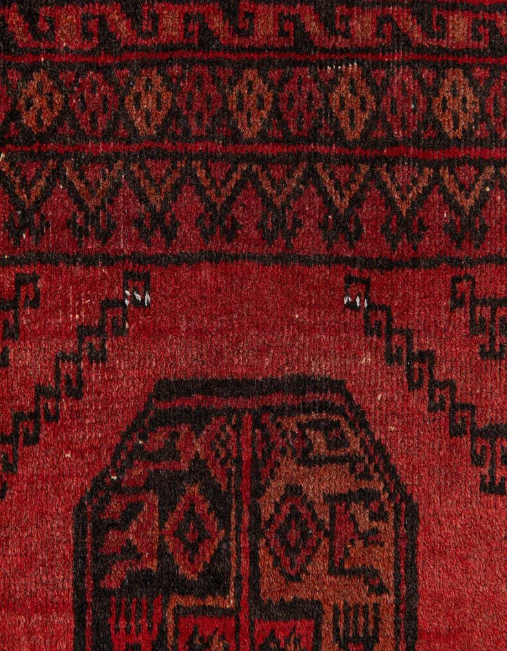 Detail image of  8' 7 x 11' 5  Hand Knotted Afghan Akhche Wool Rug