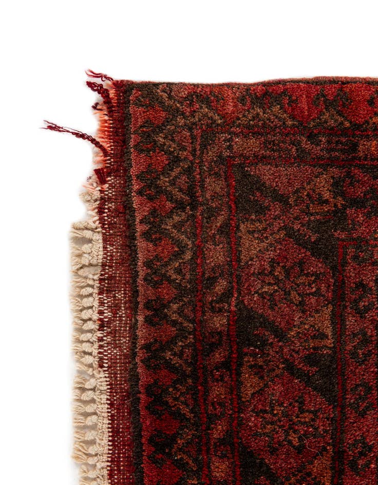 Detail image of  8' 7 x 11' 5  Hand Knotted Afghan Akhche Wool Rug