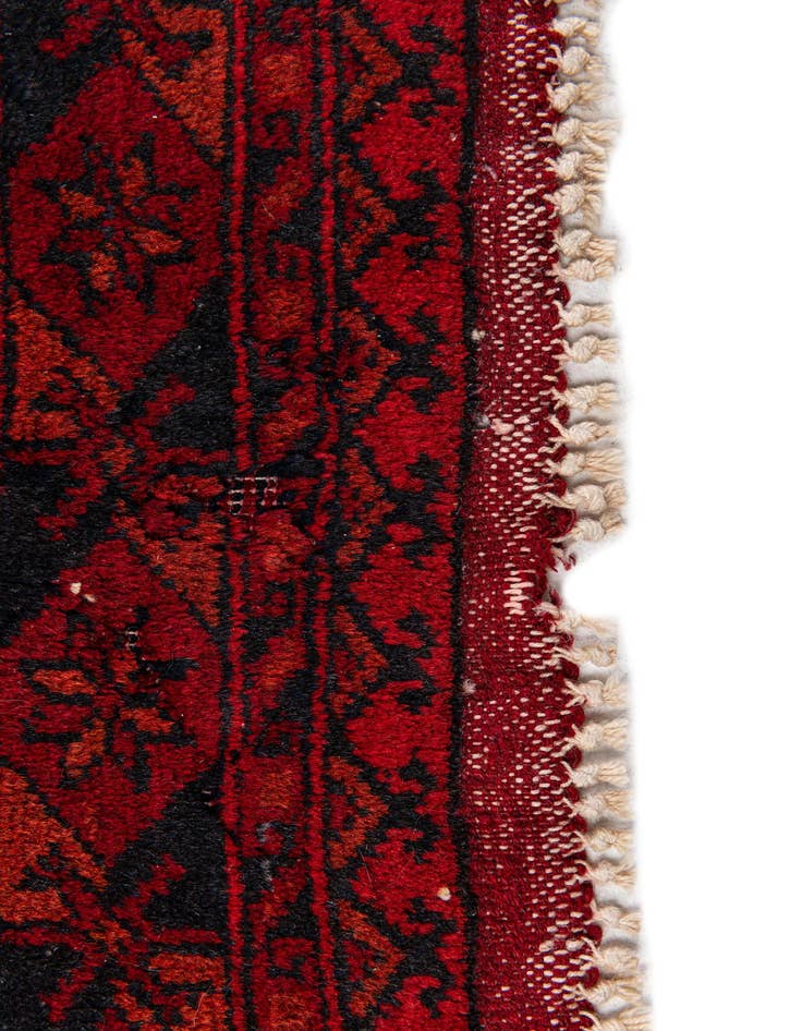 Detail image of  8' 7 x 11' 5  Hand Knotted Afghan Akhche Wool Rug