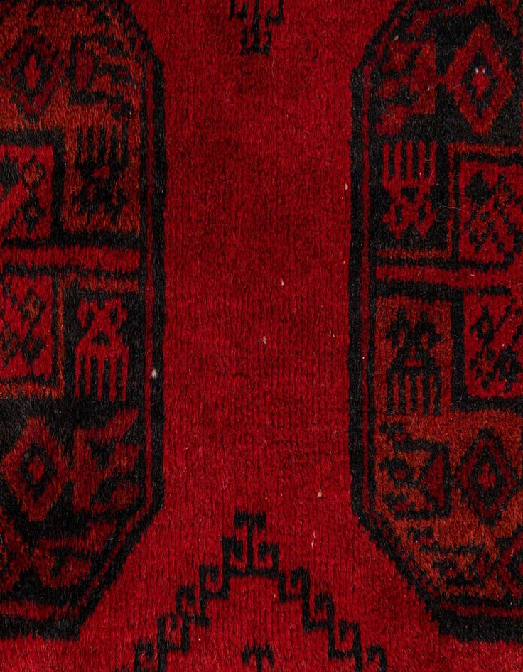 Detail image of  8' 7 x 11' 5  Hand Knotted Afghan Akhche Wool Rug