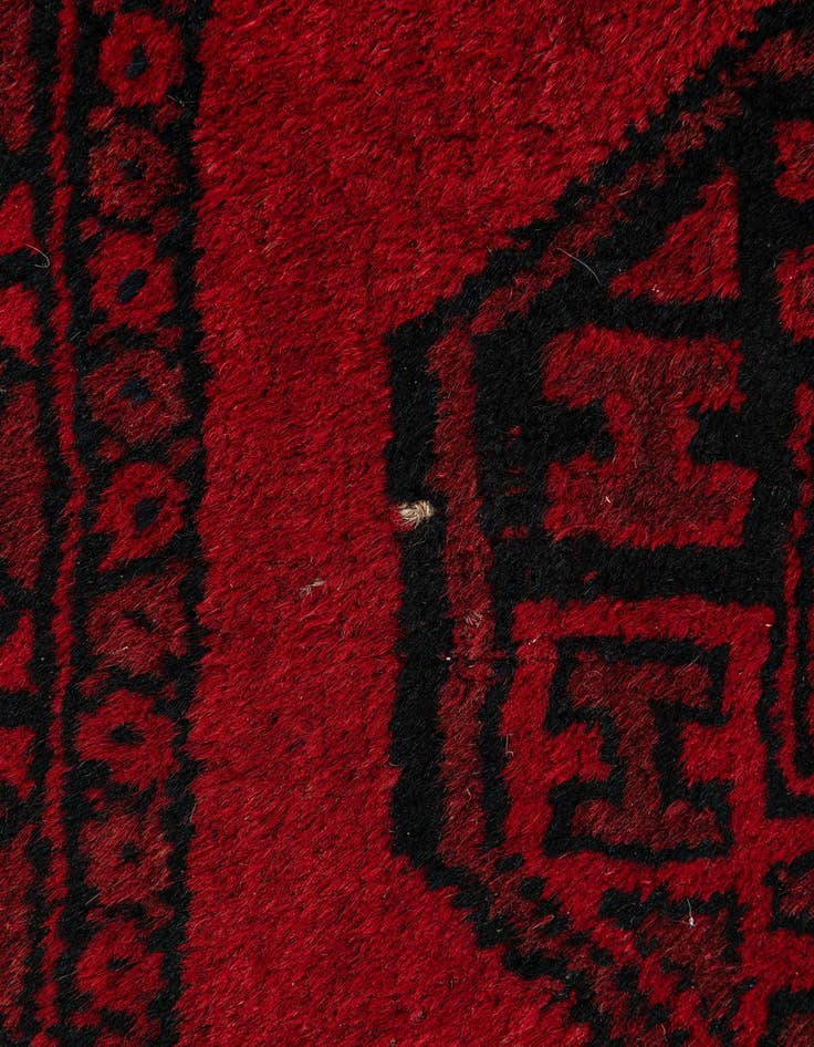 Detail image of  2' 2 x 3'  Hand Knotted Afghan Akhche Wool Rug