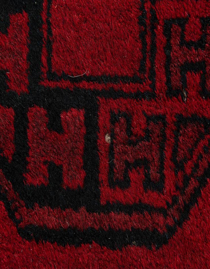 Detail image of  2' 2 x 3'  Hand Knotted Afghan Akhche Wool Rug