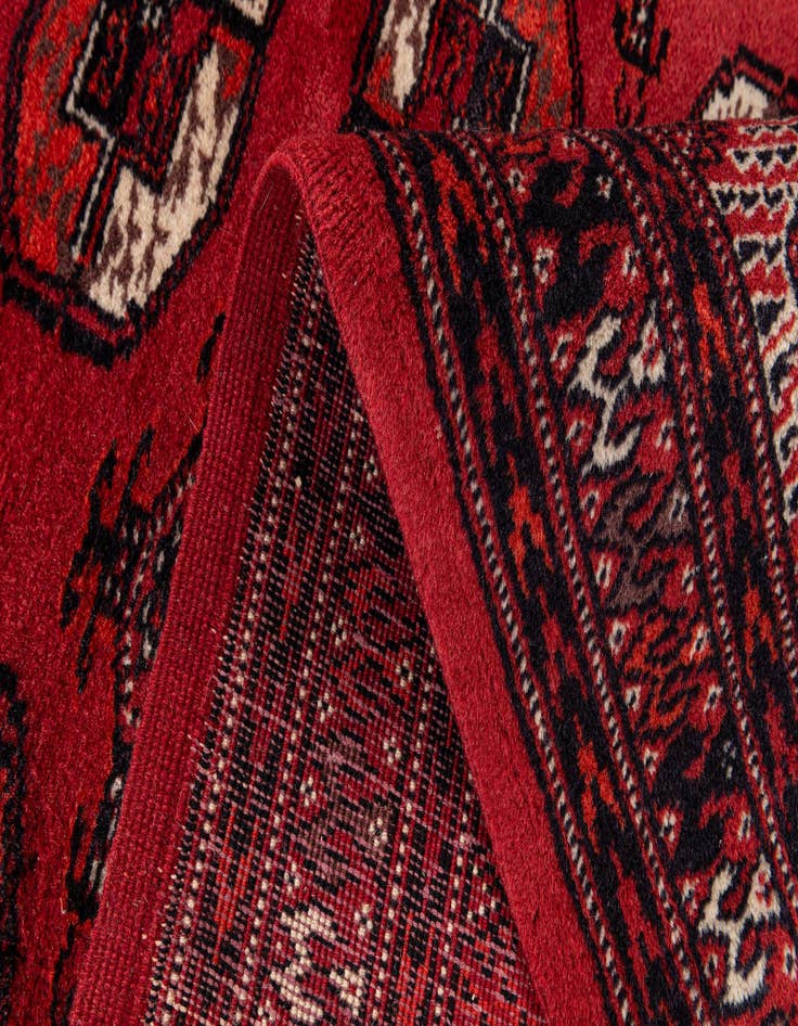 Detail image of  6' 8 x 9' 10  Hand Knotted Afghan Akhche Wool Rug
