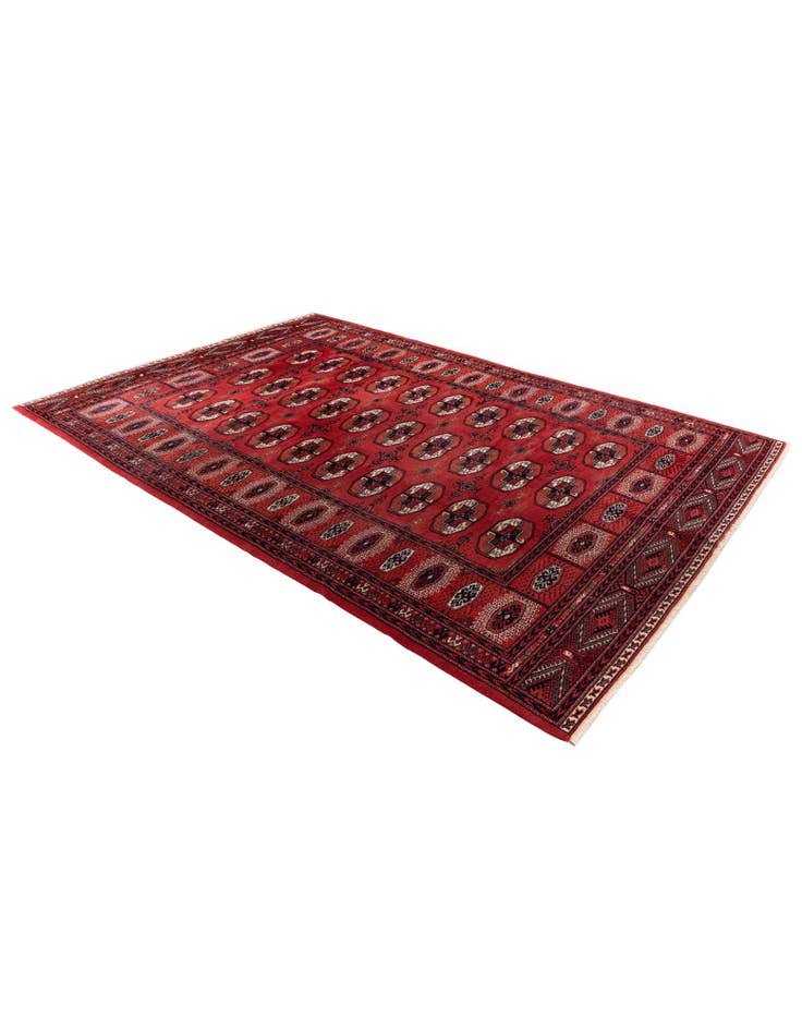 Detail image of  6' 8 x 9' 10  Hand Knotted Afghan Akhche Wool Rug