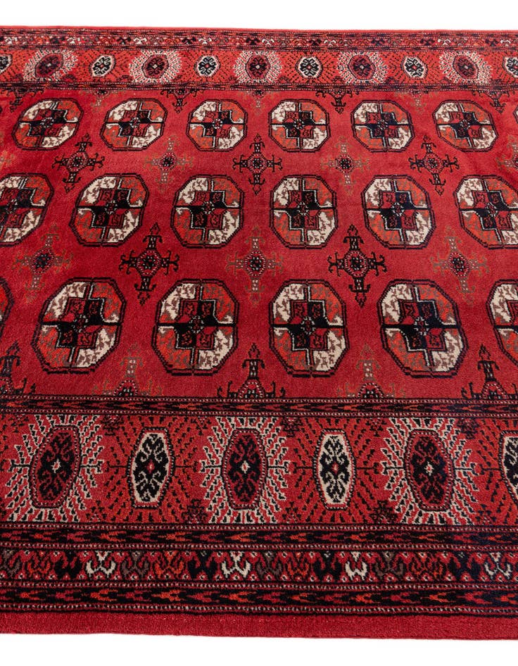 Detail image of  6' 8 x 9' 10  Hand Knotted Afghan Akhche Wool Rug