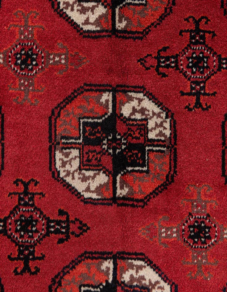 Detail image of  6' 8 x 9' 10  Hand Knotted Afghan Akhche Wool Rug