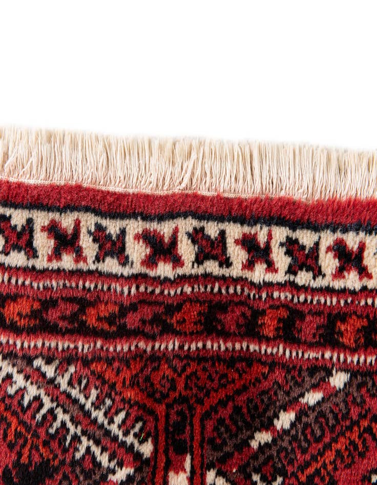 Detail image of  6' 8 x 9' 10  Hand Knotted Afghan Akhche Wool Rug