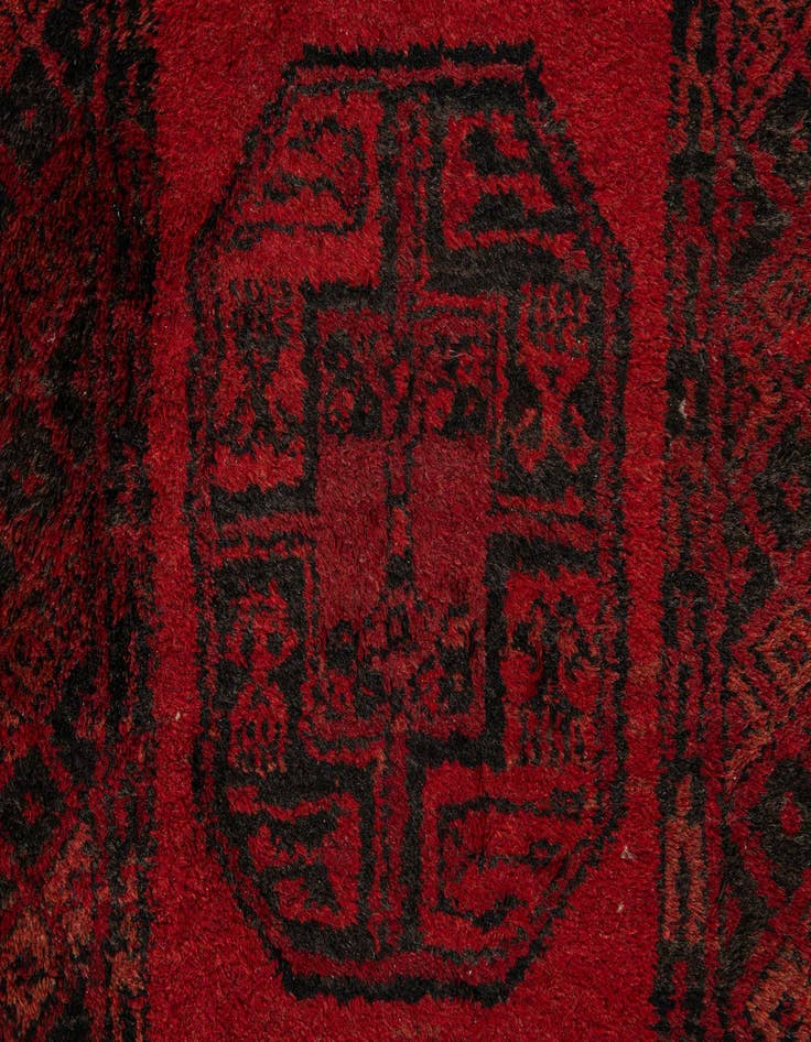 Detail image of  2' 3 x 4' 1  Hand Knotted Afghan Akhche Wool Rug