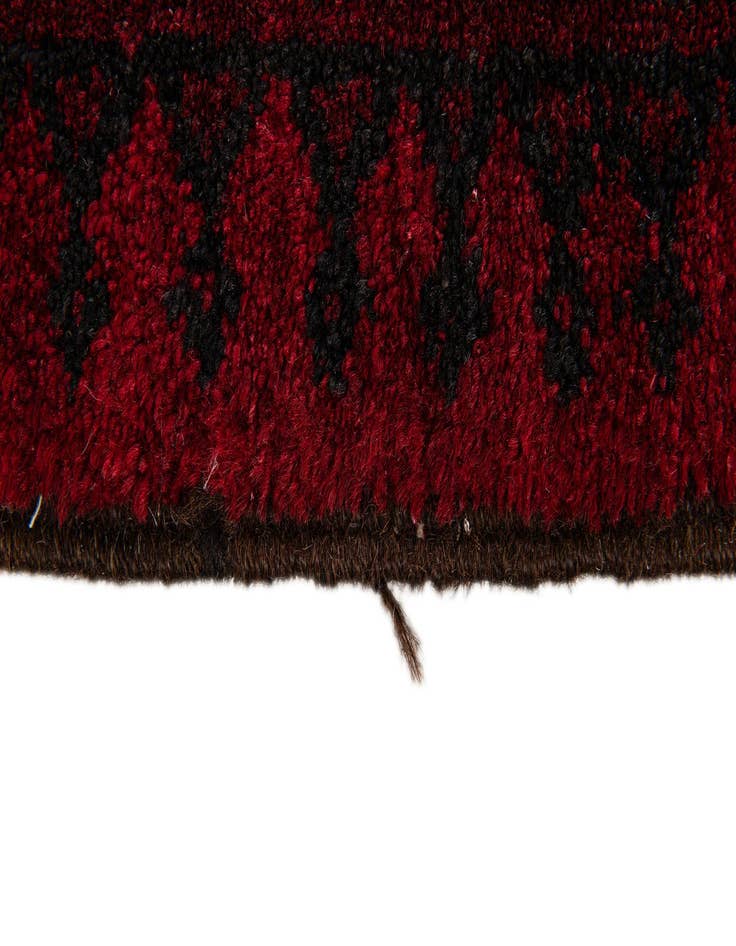 Detail image of  3' 9 x 4' 10  Hand Knotted Afghan Akhche Wool Rug