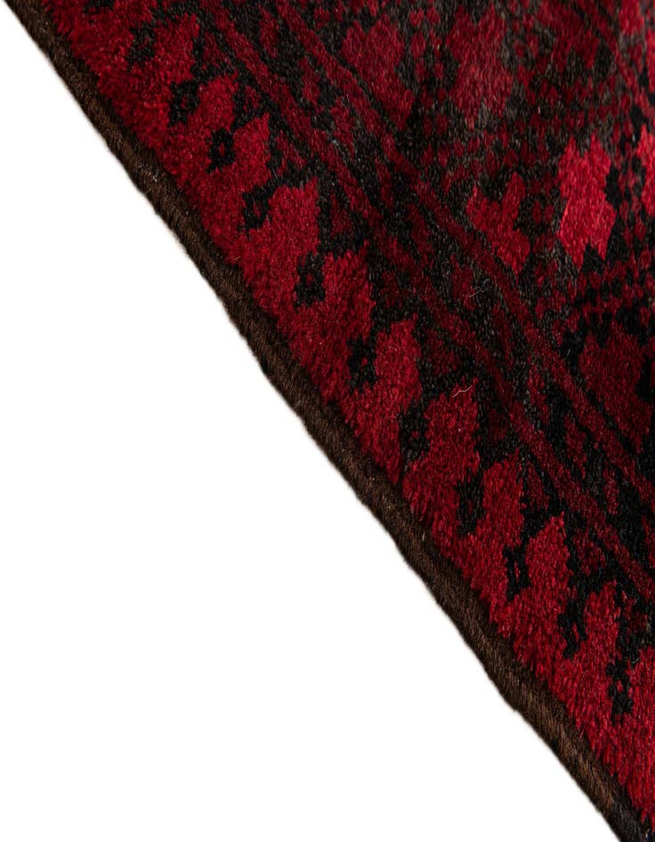 Detail image of  3' 9 x 4' 10  Hand Knotted Afghan Akhche Wool Rug