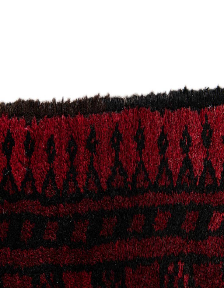 Detail image of  3' 9 x 4' 10  Hand Knotted Afghan Akhche Wool Rug