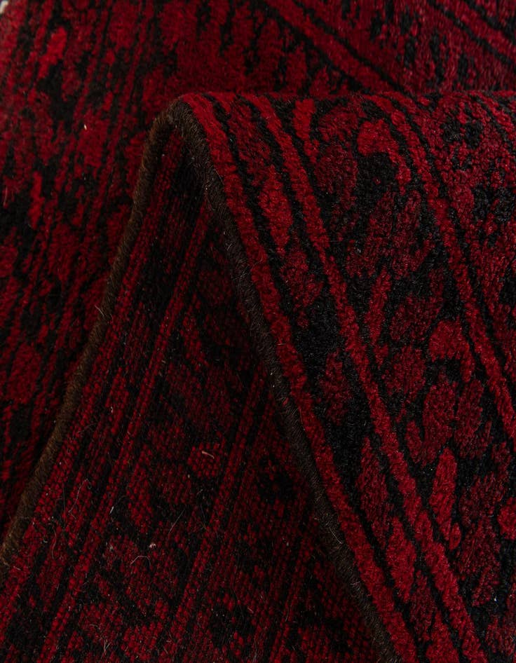 Detail image of  2' 5 x 3' 3  Hand Knotted Afghan Akhche Wool Rug