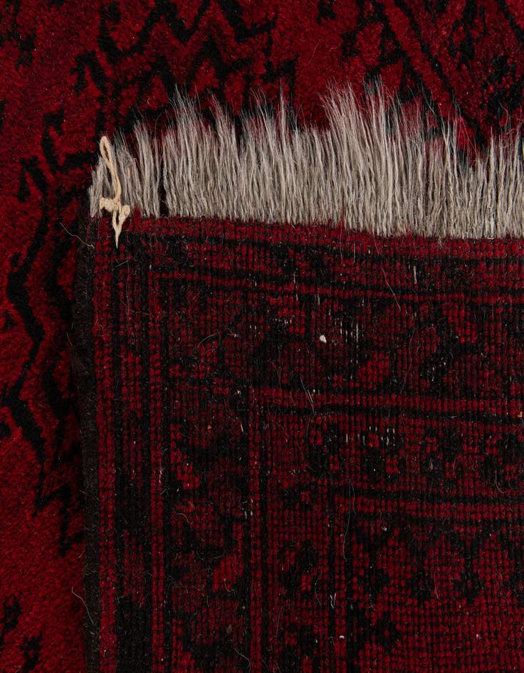 Detail image of  2' 5 x 3' 3  Hand Knotted Afghan Akhche Wool Rug