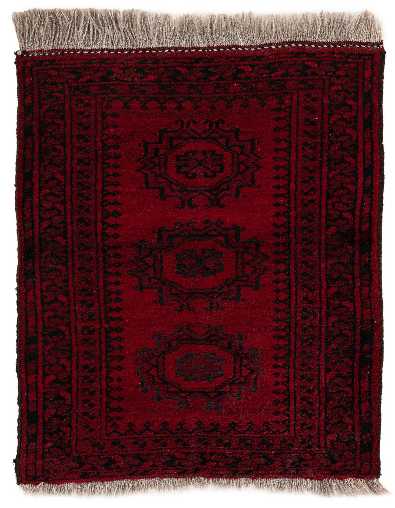 Primary image  2' 5 x 3' 3  Hand Knotted Afghan Akhche Wool Rug