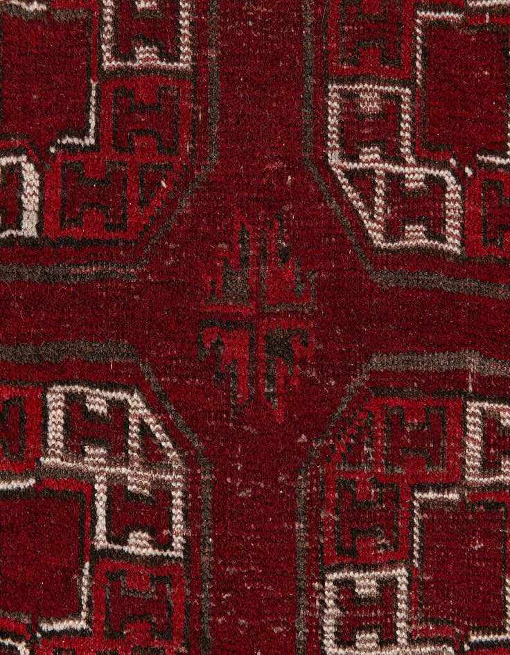 Detail image of  3' 10 x 7' 2  Hand Knotted Afghan Akhche Wool Rug