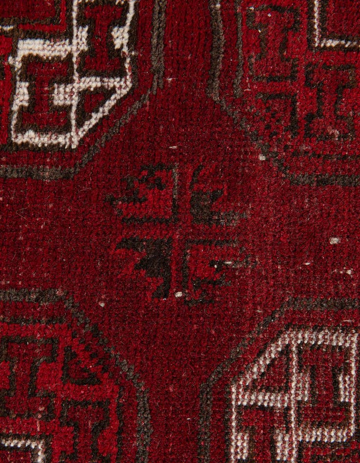 Detail image of  3' 10 x 7' 2  Hand Knotted Afghan Akhche Wool Rug
