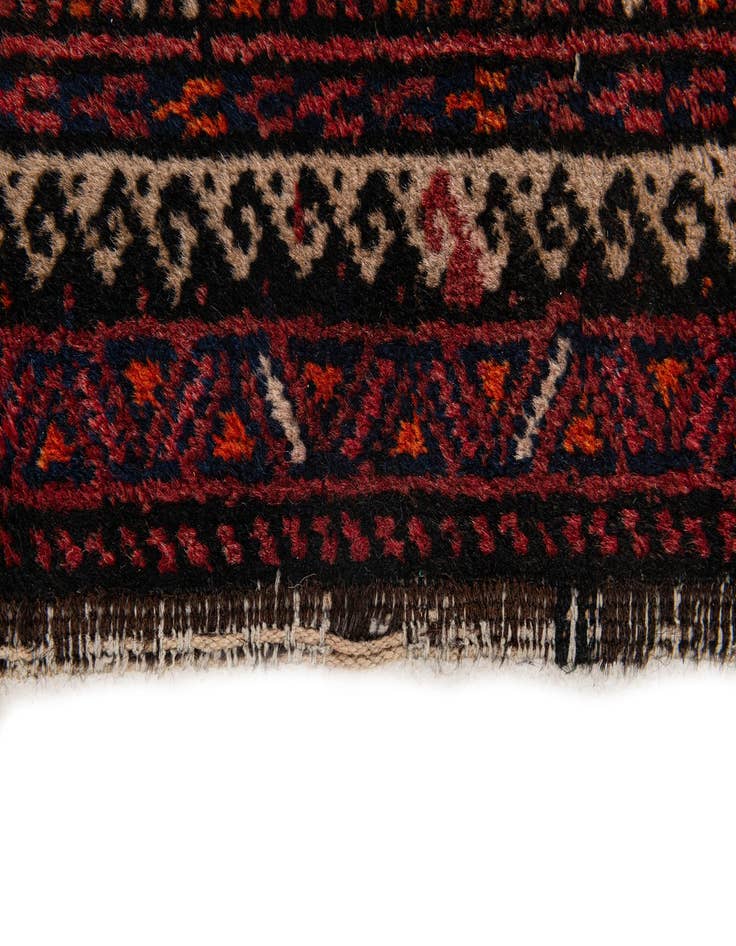 Detail image of  3' 3 x 5' 9  Hand Knotted Afghan Akhche Oriental Wool Rug