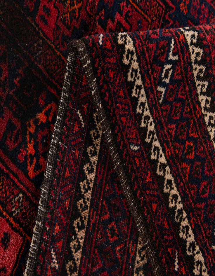 Detail image of  3' 3 x 5' 9  Hand Knotted Afghan Akhche Oriental Wool Rug