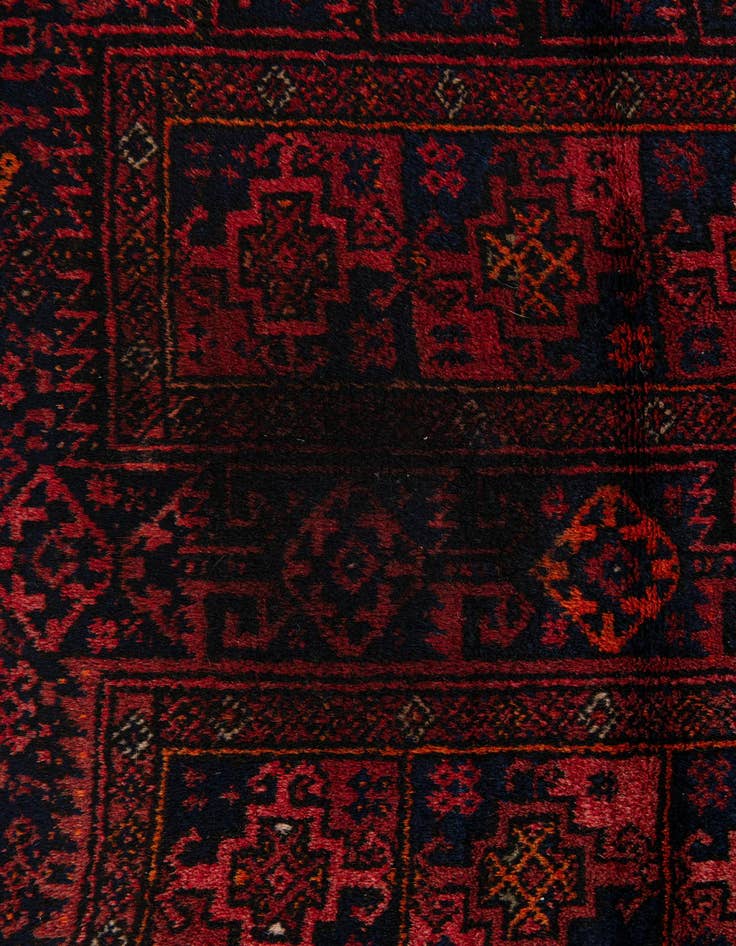 Detail image of  3' 3 x 5' 9  Hand Knotted Afghan Akhche Oriental Wool Rug