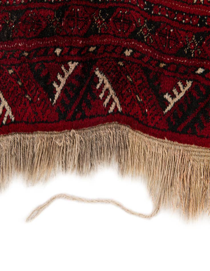 Detail image of  2' 6 x 3' 11  Hand Knotted Afghan Akhche Oriental Wool Rug