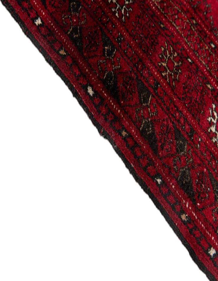 Detail image of  2' 6 x 3' 11  Hand Knotted Afghan Akhche Oriental Wool Rug