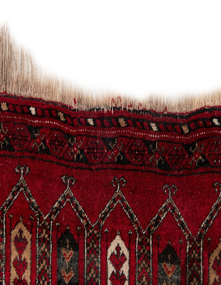 Detail image of  2' 6 x 3' 11  Hand Knotted Afghan Akhche Oriental Wool Rug