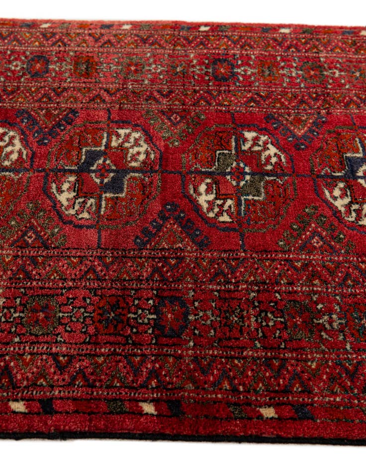 Detail image of  1' 11 x 3' 6  Hand Knotted Afghan Akhche Wool Rug