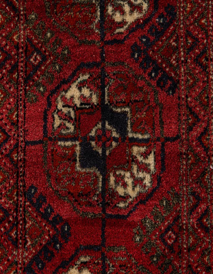 Detail image of  1' 11 x 3' 6  Hand Knotted Afghan Akhche Wool Rug