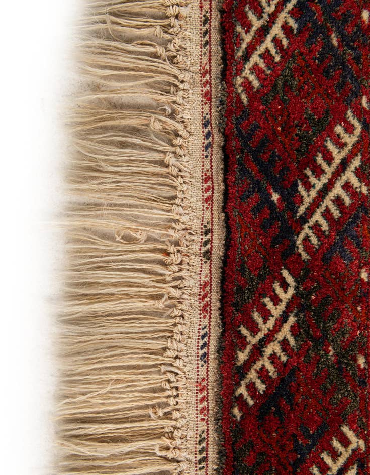 Detail image of  1' 11 x 3' 6  Hand Knotted Afghan Akhche Wool Rug