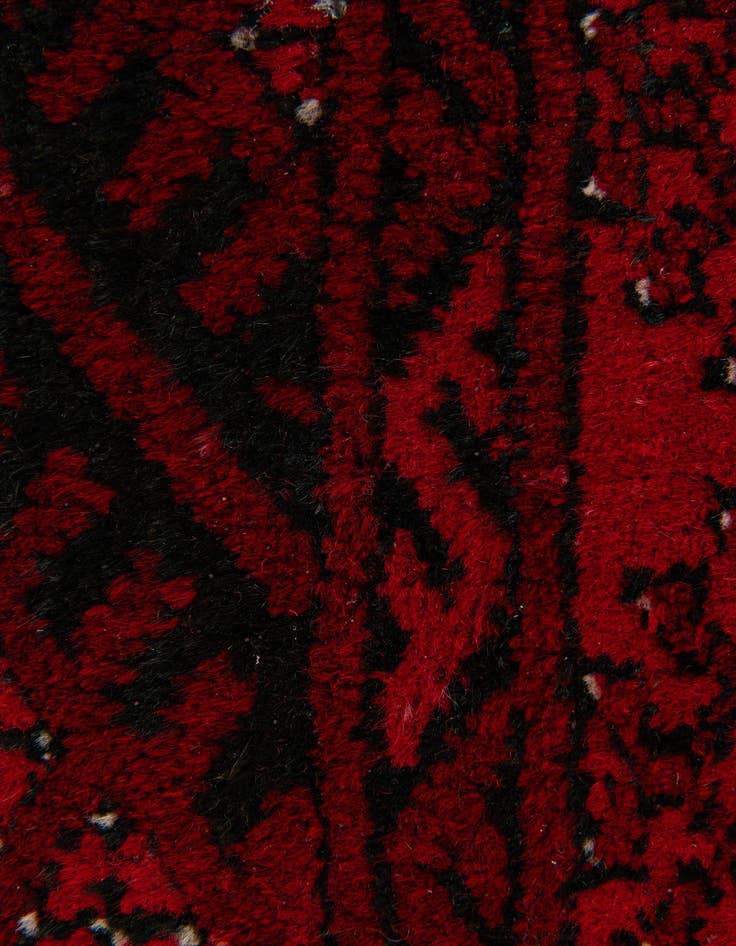 Detail image of  2' 4 x 3' 4  Hand Knotted Afghan Akhche Wool Rug