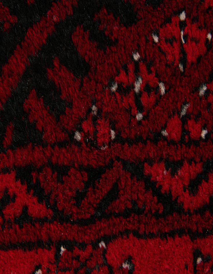 Detail image of  2' 4 x 3' 4  Hand Knotted Afghan Akhche Wool Rug