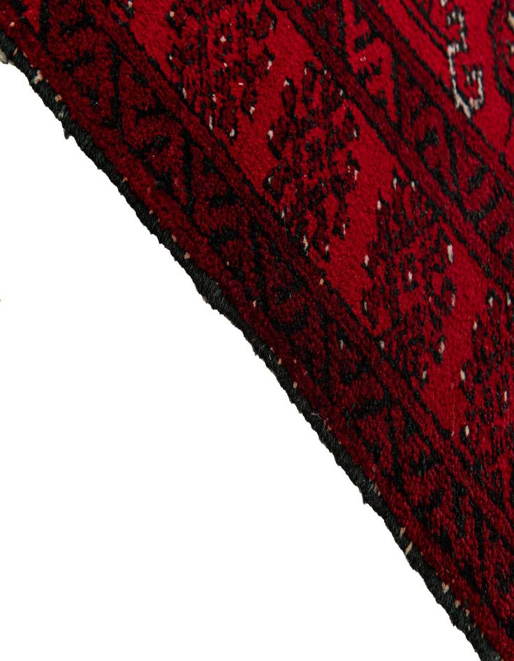 Detail image of  2' 4 x 3' 4  Hand Knotted Afghan Akhche Wool Rug