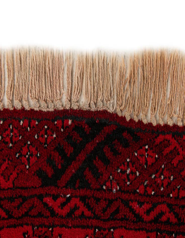 Detail image of  2' 4 x 3' 4  Hand Knotted Afghan Akhche Wool Rug