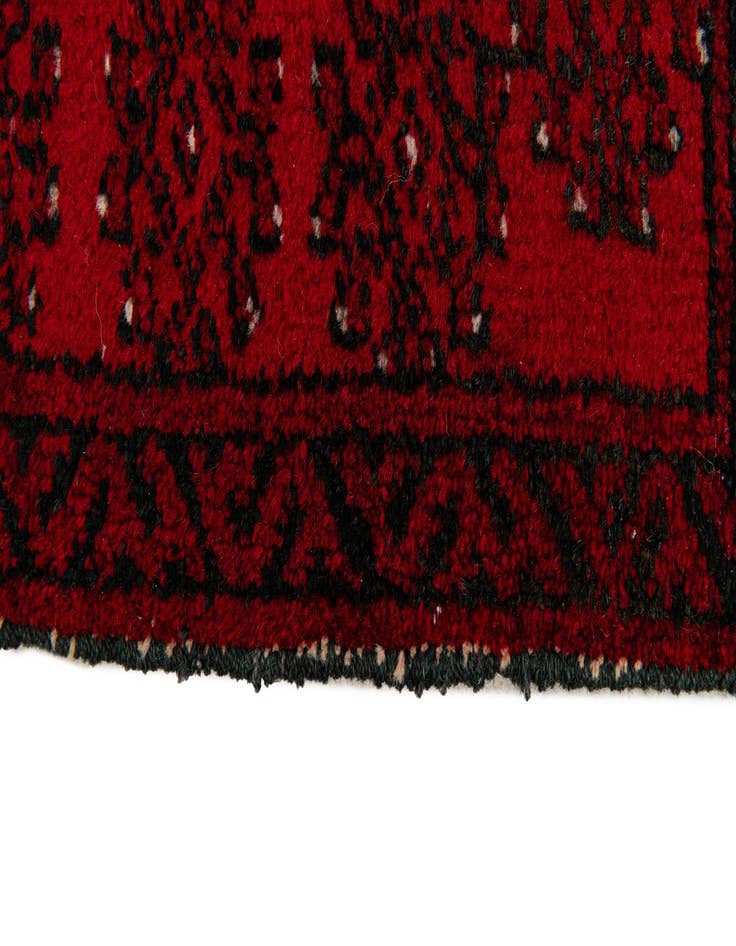 Detail image of  2' 4 x 3' 4  Hand Knotted Afghan Akhche Wool Rug
