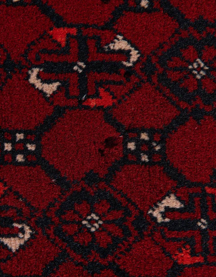 Detail image of  3' 5 x 6' 7  Hand Knotted Afghan Akhche Wool Rug