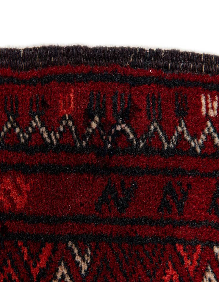 Detail image of  3' 5 x 6' 7  Hand Knotted Afghan Akhche Wool Rug