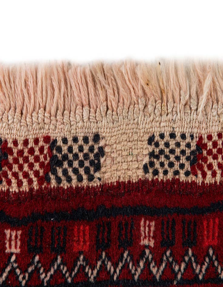 Detail image of  3' 5 x 6' 7  Hand Knotted Afghan Akhche Wool Rug