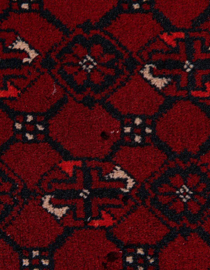 Detail image of  3' 5 x 6' 7  Hand Knotted Afghan Akhche Wool Rug