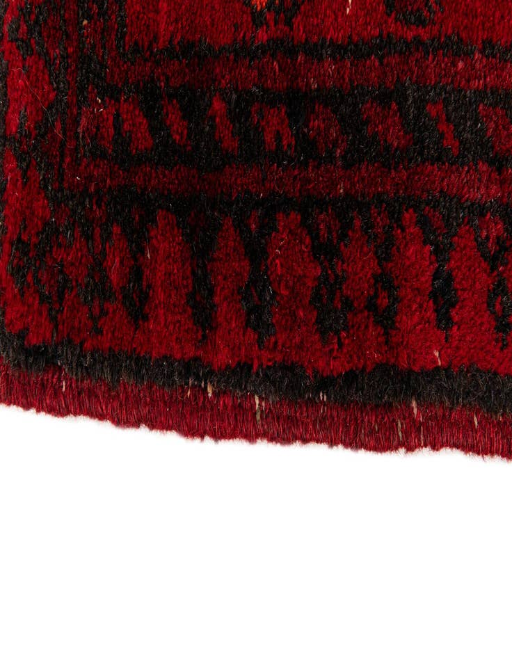 Detail image of  2' 10 x 3' 11  Hand Knotted Afghan Akhche Wool Rug