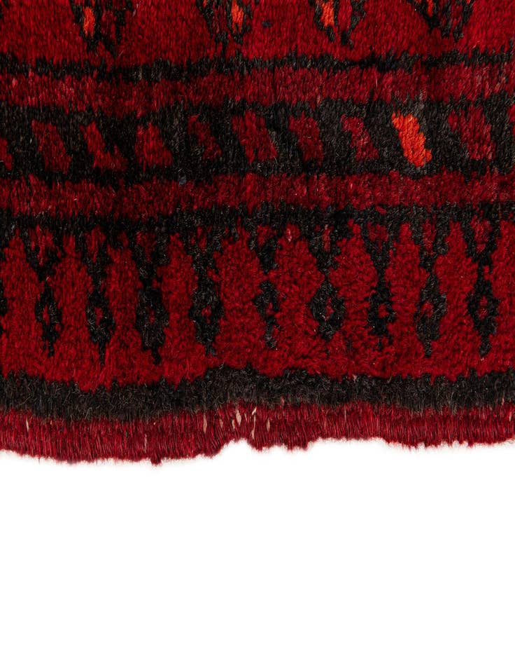 Detail image of  2' 10 x 3' 11  Hand Knotted Afghan Akhche Wool Rug